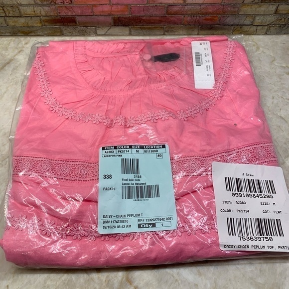 J Crew Daisy-chain peplum top - Picture 3 of 6